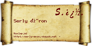 Serly Áron névjegykártya
